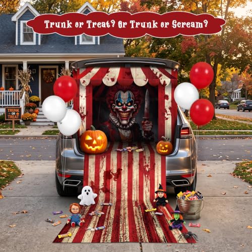 Halloween Trunk or Treat Car Decorations Kit - Evil Circus Scene