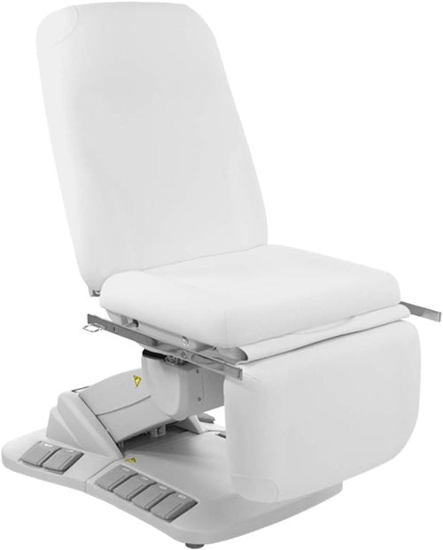 SKINACT Kana Electric Treatment Table - Adjustable Height with Stirrups Included | White