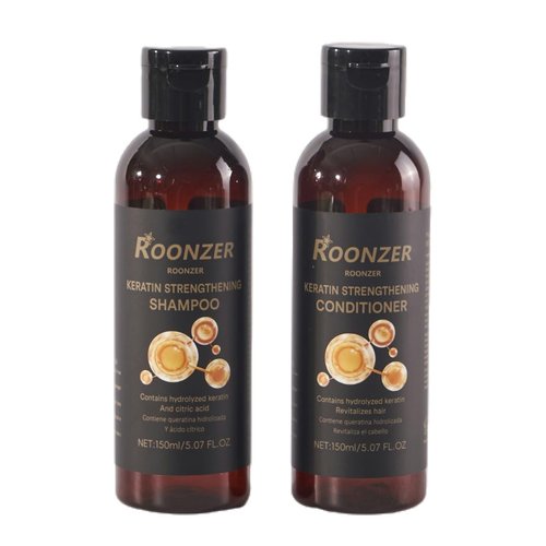 Keratin-Infused Shampoo & Conditioner Set - Deep Cleanse & Intense Hydration | Strengthening Anti-Frizz Formula, 2x150ml