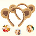 Brown Bear Ears Headband - Fluffy Animal Hair Accessory for Kids & Adults - 2 Pack