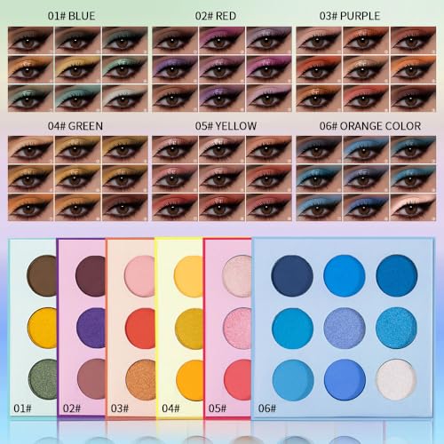 Hxssll 9-Color Purple Eyeshadow Palette - Matte, Shimmer & Glitter—Variation 02