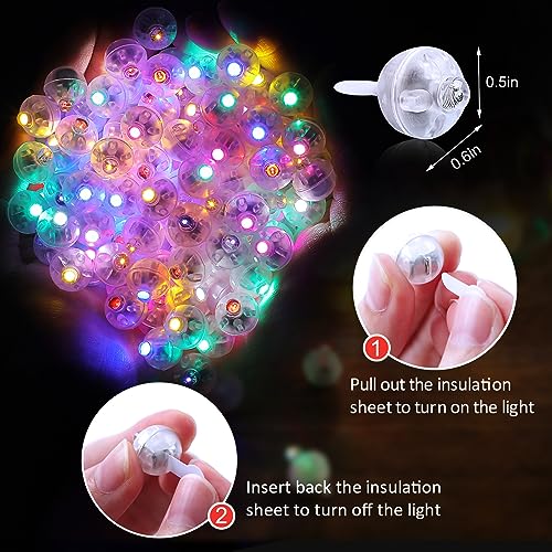 LED Balloon Lights 200pcs White & Colorful Mini Balls Waterproof Party Decor