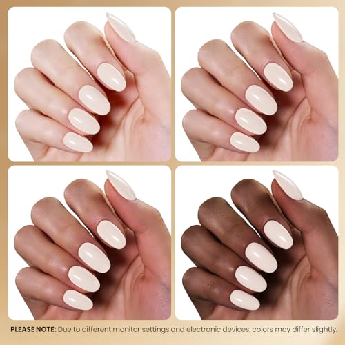 Beetles White Gel Nail Polish Creamy Hush 15ML - Long Lasting White Manicure