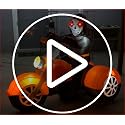 6 ft Halloween Inflatable Skeleton Motorcycle with LED Lights Yard Decor
