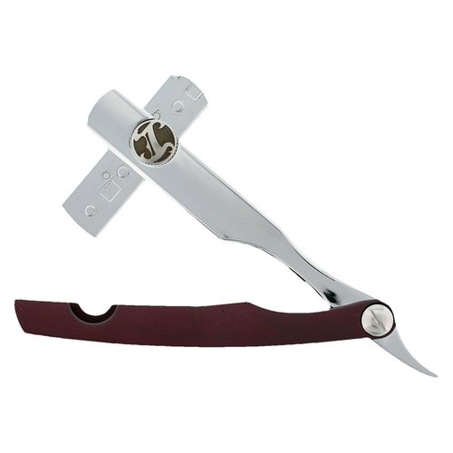 Irving Barber Company Disposable Blade Razor (Burgundy Scale on Chrome Razor)