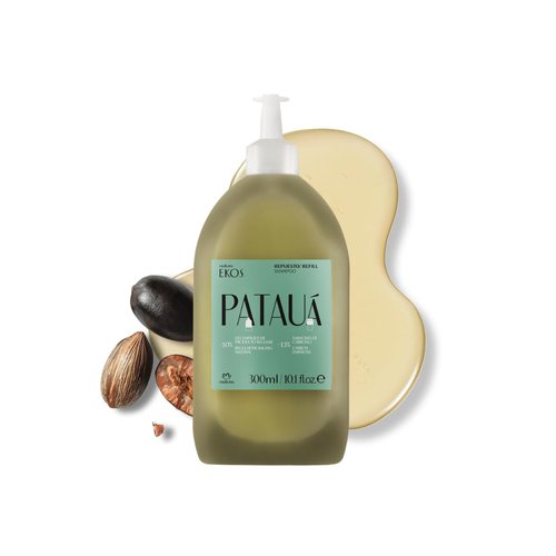 Natura Ekos Patauá Anti-Breakage Shampoo Refill - Strengthen Roots & Strands - Vegan Formula | 10.1 fl oz (300ml)