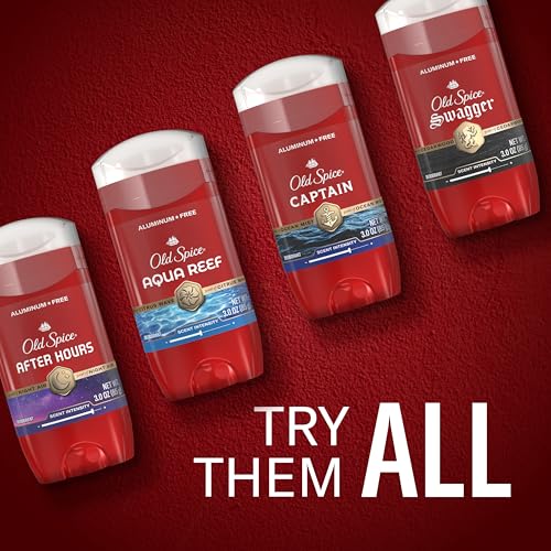 Old Spice Aluminum Free Deodorant for Men, 24/7 Odor Protection, 24/7 Freshness & Lasting Scent, Aqua Reef with Cypress Scent, 3.0 oz with Travel Size Swagger Body Wash (Pack of 4)