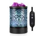 Skull Timer Fragrance Wax Melts Warmer with 7-Color LED Lights - Gothic Home Decor