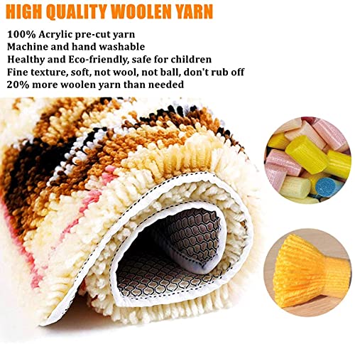 Latch Hook Kit for Adults & Beginners - Ghost Pattern, 20.5x15 Inch Home Rug Craft