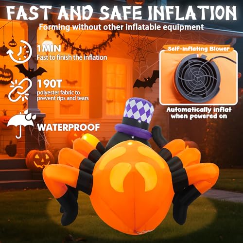 Halloween Inflatable Spider Car Decoration Kit - Spider Variation
