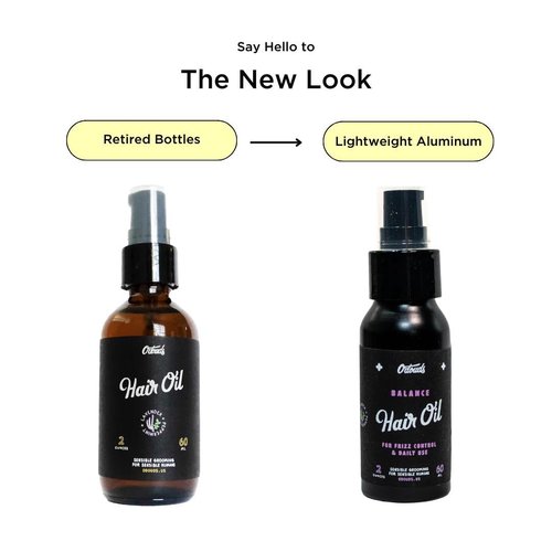 O'Douds Balance Hair Oil - Daily Control for Dry, Flyaway & Frizzy Hair - Conditions, Hydrates & Pre-Heat Protection - Plant-Based with Lavender & Peppermint, 2 oz.