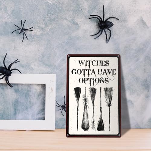Gothic Witchcraft Metal Sign - Magical Home Decor for Halloween & Year-Round