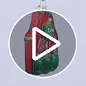Glass Blown BBQ Apron Ornament - Handcrafted Holiday Kitchen Decoration