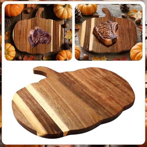 Halloween Pumpkin Shaped Wooden Cutting and Serving Board - Fall Kitchen Decor
