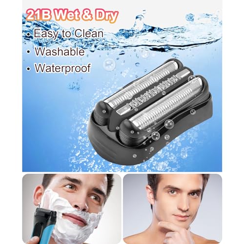 2 Pack Braun Series 3 21B Replacement Shaver Heads Compatible with S3 Models