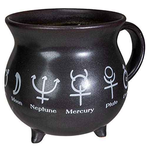 Ceramic Cauldron Coffee Mug Soup Bowl - 32oz Witch Decor, Halloween Gift