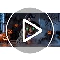 Halloween Witch Mist Maker with Glowing Eyes and Fog Effect - Yellow Witch Mist Variation