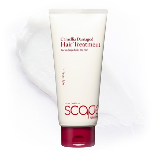 SCAPES UNTOLD BEAUTY Camellia Damaged Hair Treatment 320ml/10.82 fl.oz | Deep Repair Conditioner for Dry & Damaged Hair with Jeju Camellia Oil & Hydrolyzed Keratin | Protein-Enriched, Moisturizing