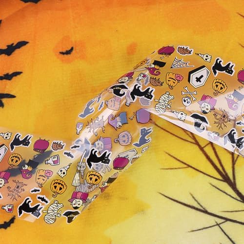 Halloween Nail Art Foils Transfer Stickers - 10 Rolls Pumpkin Spider Web Ghost & More - Halloween Nail Decals - Variation of This Listing