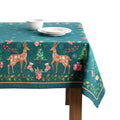 Hygge Christmas Table Cloth - 60x90 Inch Rectangular Reusable Cotton Holiday Decor