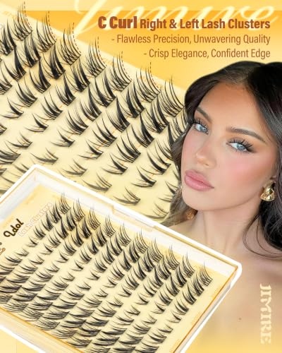 Cat Eye Lash Clusters - Wispy Natural Look, D Curl, Reusable, Fox Eye Variation
