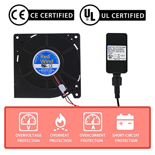 12V 1A Inflatable Fan Replacement with Adapter for Halloween & Christmas Inflatables - Light String Included
