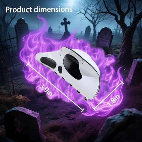 Halloween Ghost Face Hair Clips with Spooky Design - White Variation