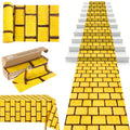 Yellow Brick Tablecloth Roll 100FT x 54IN Halloween Party Cover with Cutter