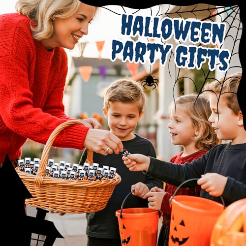 Halloween Lip Balm Bulk Set - Fun Pumpkin, Spider & Skeleton Patterns - Variation B