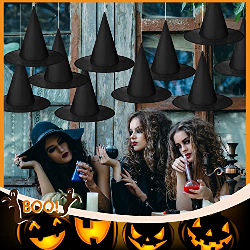 SATINIOR Halloween Witch Hat Decorations Hanging Hats for Ceiling - 24/Classic