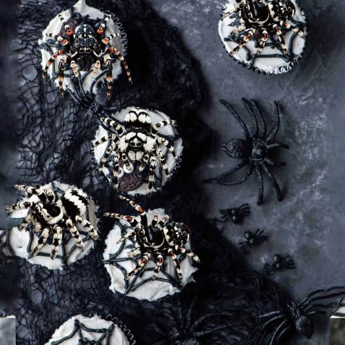 Edible Halloween Spider Cupcake Toppers - Realistic Design 21, 60 Pack
