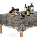 54x72 Inch Spider Web Lace Tablecloth Halloween Gothic Party Decor