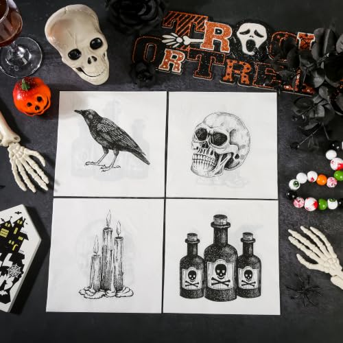 Halloween Vintage Paper Luncheon Napkins 6.5 Inch - 100 Pack