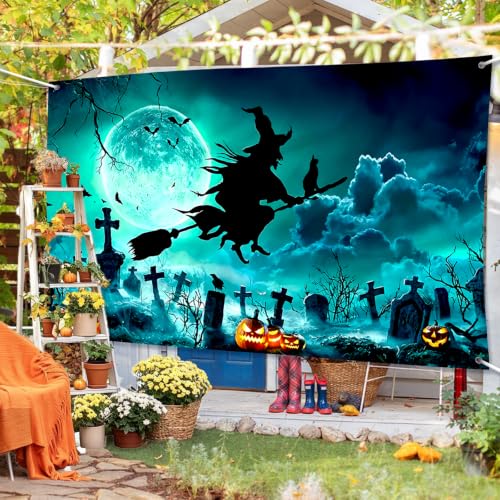 Halloween Birthday Backdrop - Witch Party Decoration Lel-115 - Happy Halloween Theme Banner