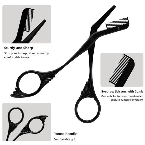 OFIDUS Eyebrow Scissors Trimmer with Comb Gift for Men and Women Stocking Stuffers