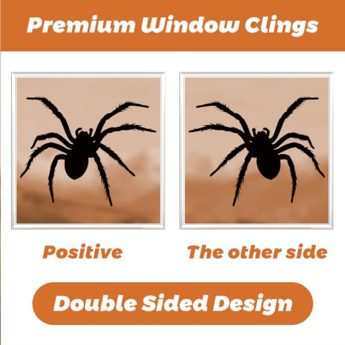 Large Halloween Spider Web Window Cling - 35x14 Inches, 2 Sheets, Style 3