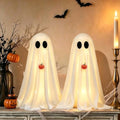 Halloween Ghost Decorations with Pumpkins – Battery-Operated LED Spooky Yard Decor