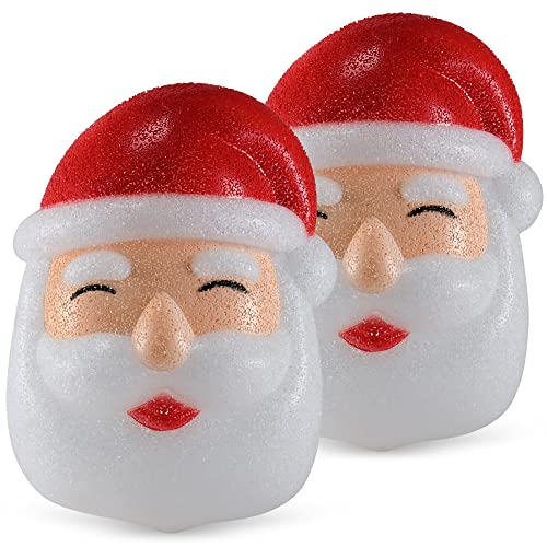 Santa Claus Porch Light Cover Set - 12 Inch Christmas Holiday Decoration, 2 Pack