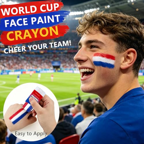 Red White and Blue Face Body Paint Stick for Soccer Fans - Variation of THIS listing