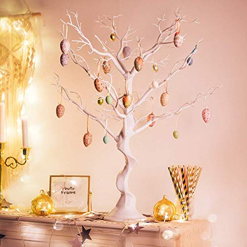 White Artificial Tree Centerpiece for Weddings and Parties - 2.5ft with 10 Branches - Easy Assembly
