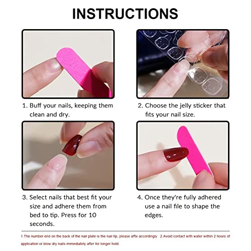 Halloween French Tip Press On Nails - Pumpkin Square Shape Fake Nails w4
