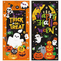 Halloween Door Cover Set - Trick or Treat Banners for Haunted House & Party - 2 Pieces Variation of Halloween