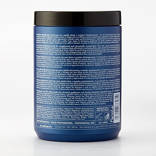 Fanola Keraterm Deep Conditioning Hair Mask - Keratin Hair Treatment for Frizz Control - Detangling & Hydrating - Ideal for Straightened & Chemically Treated Strands - Lightweight Formula (1000 ml)