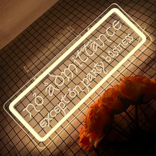 No Admittance Except On Party Business Neon Sign - Hobbit Theme, Wall Decor, Dimmable, Variations Included