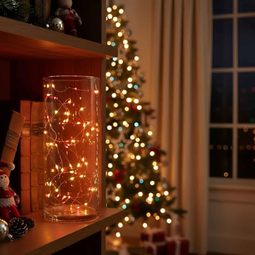Halloween String Lights 40 LEDs Battery Operated 2 Pack - Red Orange Yellow