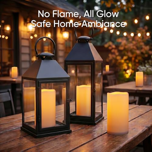 Outdoor Waterproof Flameless LED Candle - Auto Light Sensor, 3x4 Inches - White, D3xH4 Variation