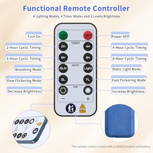 Rechargeable Flameless Candles Set - Dimmable LED Tea Lights with Timer for Home Holiday Decor