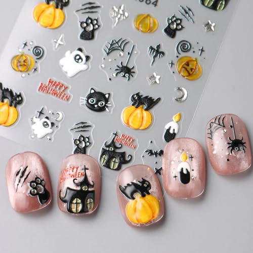 Halloween Nail Stickers for Nail Art Ghost Variation 2 Sheets - Spooky Decals