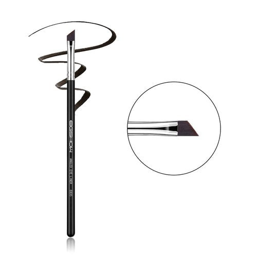 Skiennix Eyeliner Brush - PRO Precision Gel Eye Liner Brush with Ultra Thin Angled Tip - 2-Piece Set