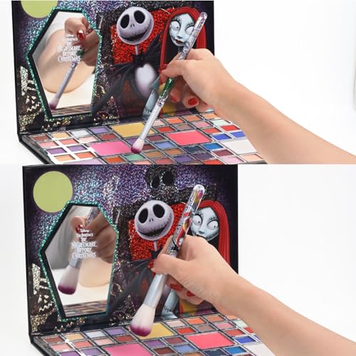 Nightmare Before Christmas 8-Piece Makeup Brush Set for Girls - Themed Collection